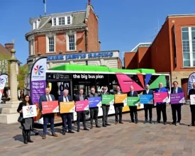 Leicester Time: Free Electric Hop on Bus Trial Launched in Leicester