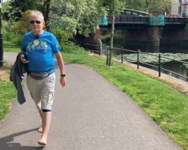 LEICESTER AUTHOR WALKS BAREFOOT FOR MENTAL HEALTH