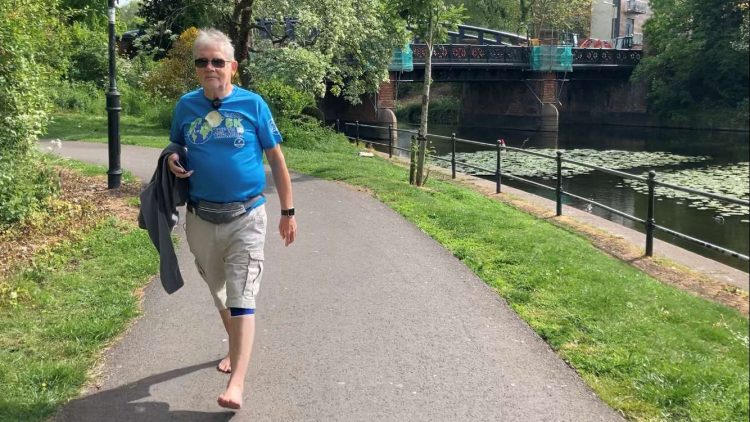 Leicester Time: LEICESTER AUTHOR WALKS BAREFOOT FOR MENTAL HEALTH