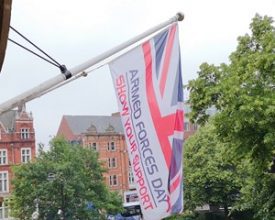 FLAG RAISING CEREMONY IN LEICESTER TO MARK THE START OF ARMED FORCES WEEK