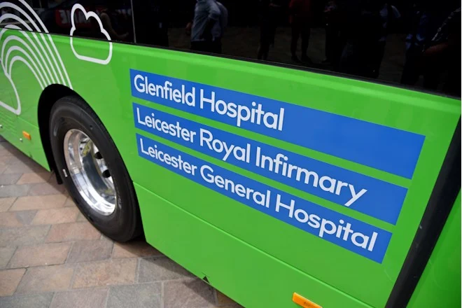 Leicester Time: NEW ELECTRIC BUS SERVICE FOR LEICESTER'S HOSPITALS LAUNCHED