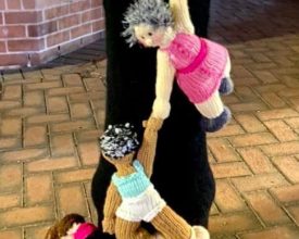 VILLAGERS REACT TO NEW KNITTED ‘MENOPAUSE’ CREATION IN SYSTON