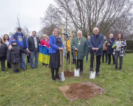 Tree Planting at County Hall Marks One Year Since Russia’s Invasion of Ukraine