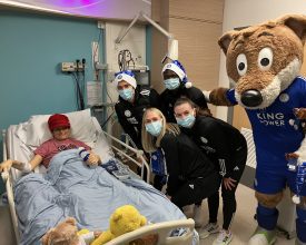 Leicester City Players Surprise Children at Leicester’s Hospitals with Gifts   