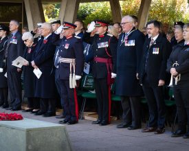 Armistice Day service at County Hall, Glenfield