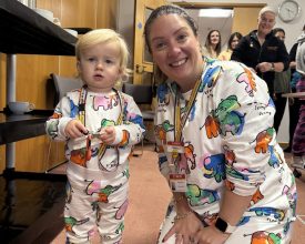Hospice staff wear pyjamas to work in elephant-themed fundraiser