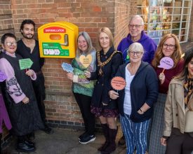 New Defibrillator Installed at Pork Pie Library as Part of Citywide Heartshield Rollout