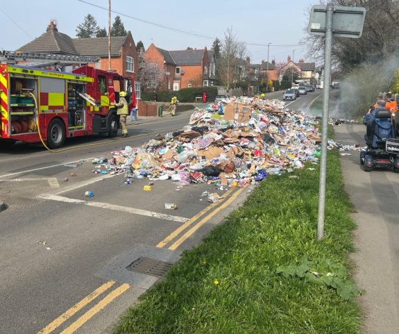 Recycling Lorry Fire Prompts Safety Warning from Blaby District Council