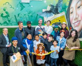 Mural celebrating reading and young lives unveiled at Leicester Central Library